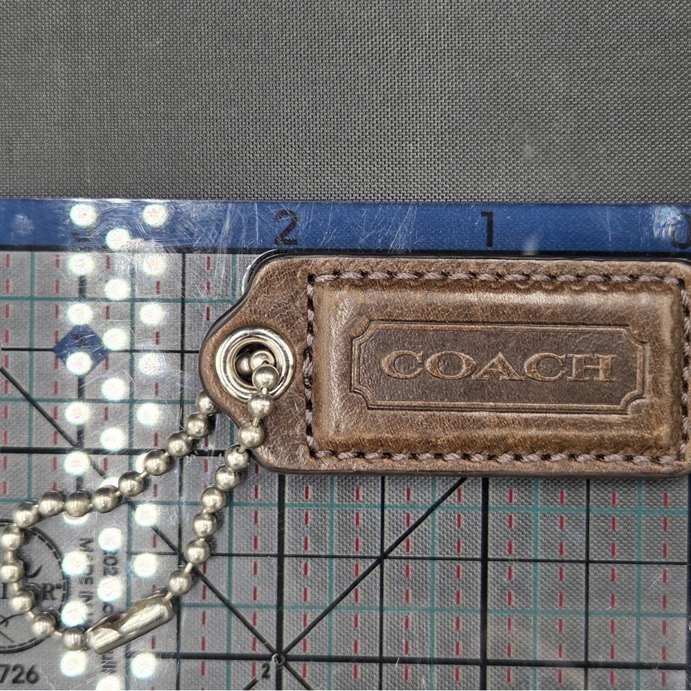 Coach Brown Leather Tag